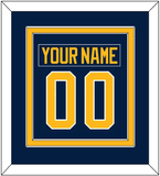 Buffalo Nameplate & Number (Back) Combined - Home Blue (2010-2020) - Double Mat 2