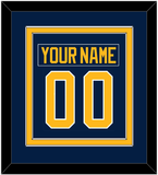 Buffalo Nameplate & Number (Back) Combined - Home Blue (2010-2020) - Double Mat 2