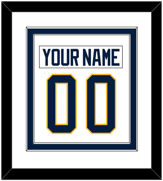 Buffalo Nameplate & Number (Back) Combined - Road White (2010-2020) - Signature Tier 1