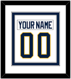 Buffalo Nameplate & Number (Back) Combined - Road White (2010-2020) - Double Mat 1