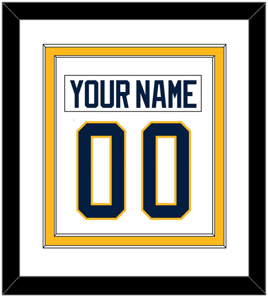 Buffalo Nameplate & Number (Back) Combined - Road White (2010-2020) - Signature Tier 2
