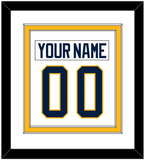 Buffalo Nameplate & Number (Back) Combined - Road White (2010-2020) - Double Mat 2