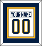Buffalo Nameplate & Number (Back) Combined - Road White (2010-2020) - Double Mat 3