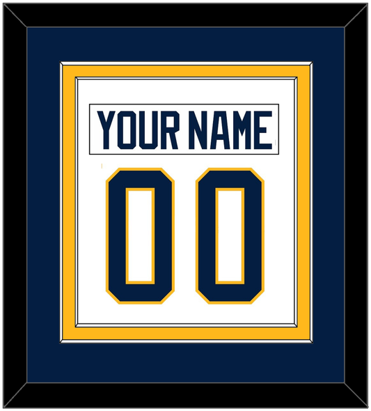 Buffalo Nameplate & Number (Back) Combined - Road White (2010-2020) - Signature Tier 3