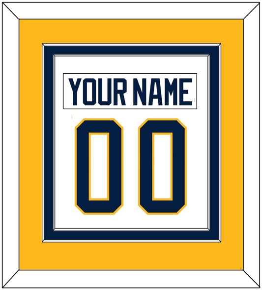 Buffalo Nameplate & Number (Back) Combined - Road White (2010-2020) - Signature Tier 4