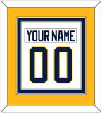 Buffalo Nameplate & Number (Back) Combined - Road White (2010-2020) - Double Mat 4
