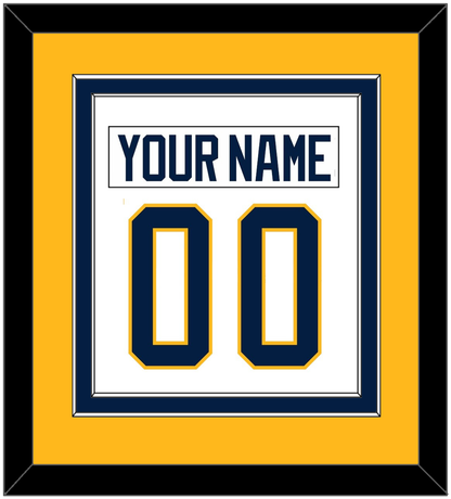 Buffalo Nameplate & Number (Back) Combined - Road White (2010-2020) - Signature Tier 4