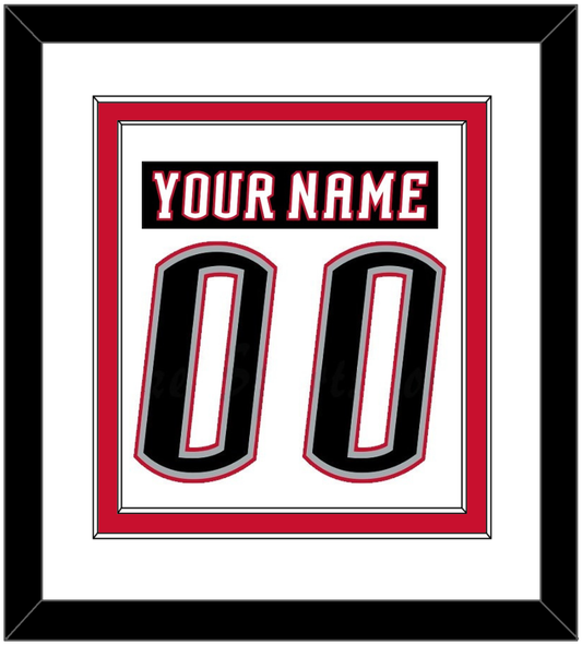 Buffalo Nameplate & Number (Back) Combined - Home White (1996-2006) - Signature Tier 2