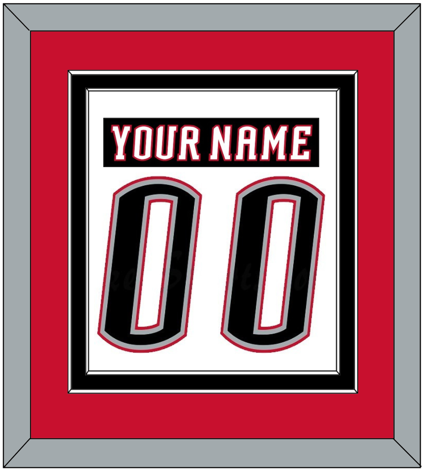 Buffalo Nameplate & Number (Back) Combined - Home White (1996-2006) - Signature Tier 4