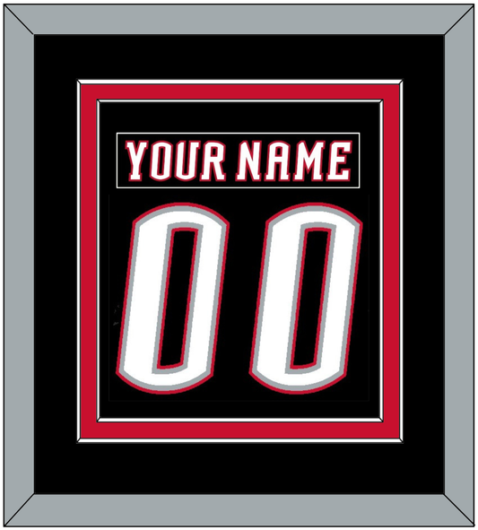 Buffalo Nameplate & Number (Back) Combined - Road Black (1996-2006) - Signature Tier 2