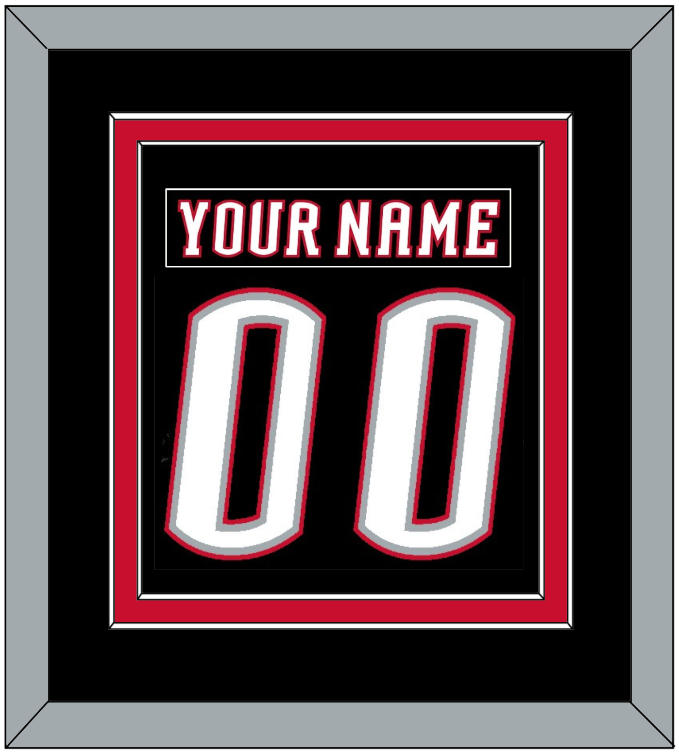 Buffalo Nameplate & Number (Back) Combined - Home White (1996-2006) - Signature Tier 3