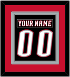 Buffalo Nameplate & Number (Back) Combined - Road Black (1996-2006) - Double Mat 3