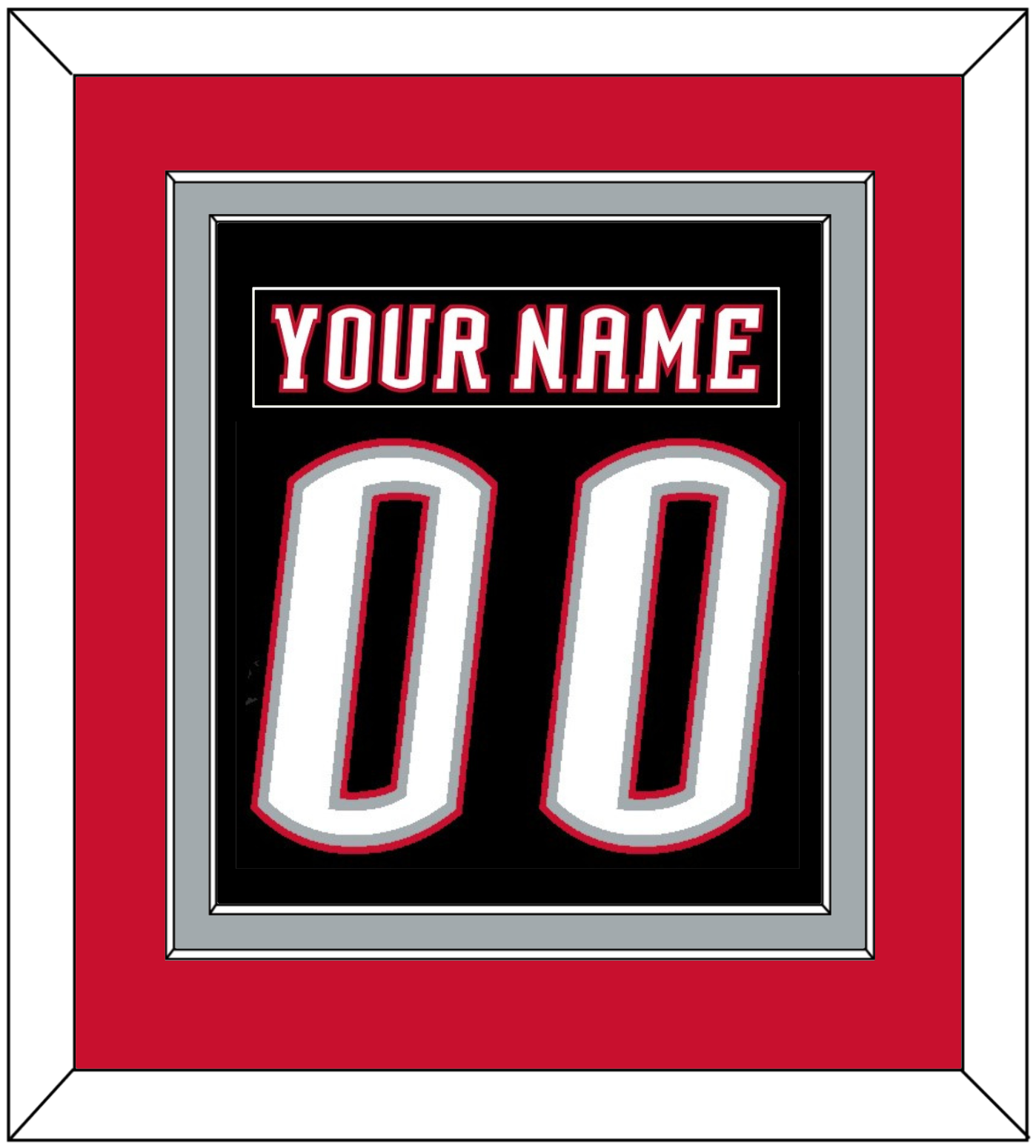 Buffalo Nameplate & Number (Back) Combined - Road Black (1996-2006) - Signature Tier 3