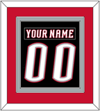 Buffalo Nameplate & Number (Back) Combined - Road Black (1996-2006) - Double Mat 3