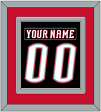 Buffalo Nameplate & Number (Back) Combined - Road Black (1996-2006) - Double Mat 3