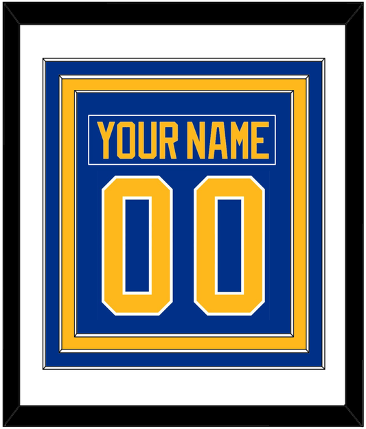 Buffalo Nameplate & Number (Back) Combined - Home Blue - Premier Tier 1