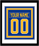 Buffalo Nameplate & Number (Back) Combined - Home Blue - Triple Mat 1