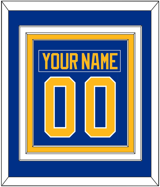 Buffalo Nameplate & Number (Back) Combined - Home Blue - Premier Tier 2
