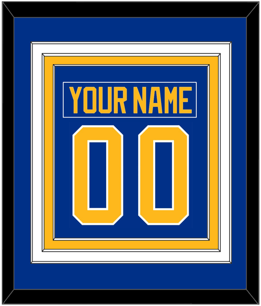 Buffalo Nameplate & Number (Back) Combined - Home Blue - Premier Tier 2