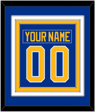 Buffalo Nameplate & Number (Back) Combined - Home Blue - Triple Mat 2