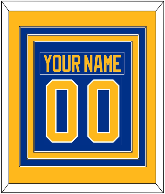 Buffalo Nameplate & Number (Back) Combined - Home Blue - Premier Tier 3