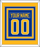 Buffalo Nameplate & Number (Back) Combined - Home Blue - Triple Mat 3