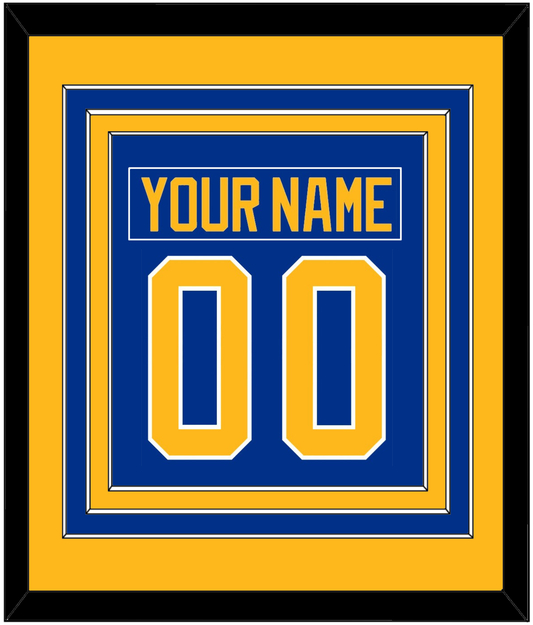 Buffalo Nameplate & Number (Back) Combined - Home Blue - Premier Tier 3