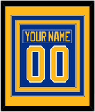 Buffalo Nameplate & Number (Back) Combined - Home Blue - Triple Mat 3