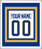 Buffalo Nameplate & Number (Back) Combined - Road White - Triple Mat 2