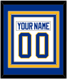 Buffalo Nameplate & Number (Back) Combined - Road White - Triple Mat 2