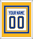 Buffalo Nameplate & Number (Back) Combined - Road White - Triple Mat 3