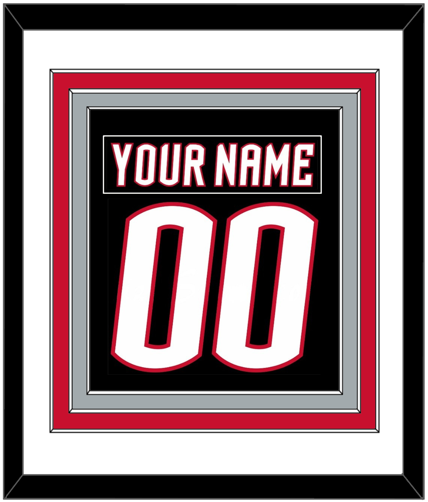 Buffalo Nameplate & Number (Back) Combined - Alternate Black - Premier Tier 1