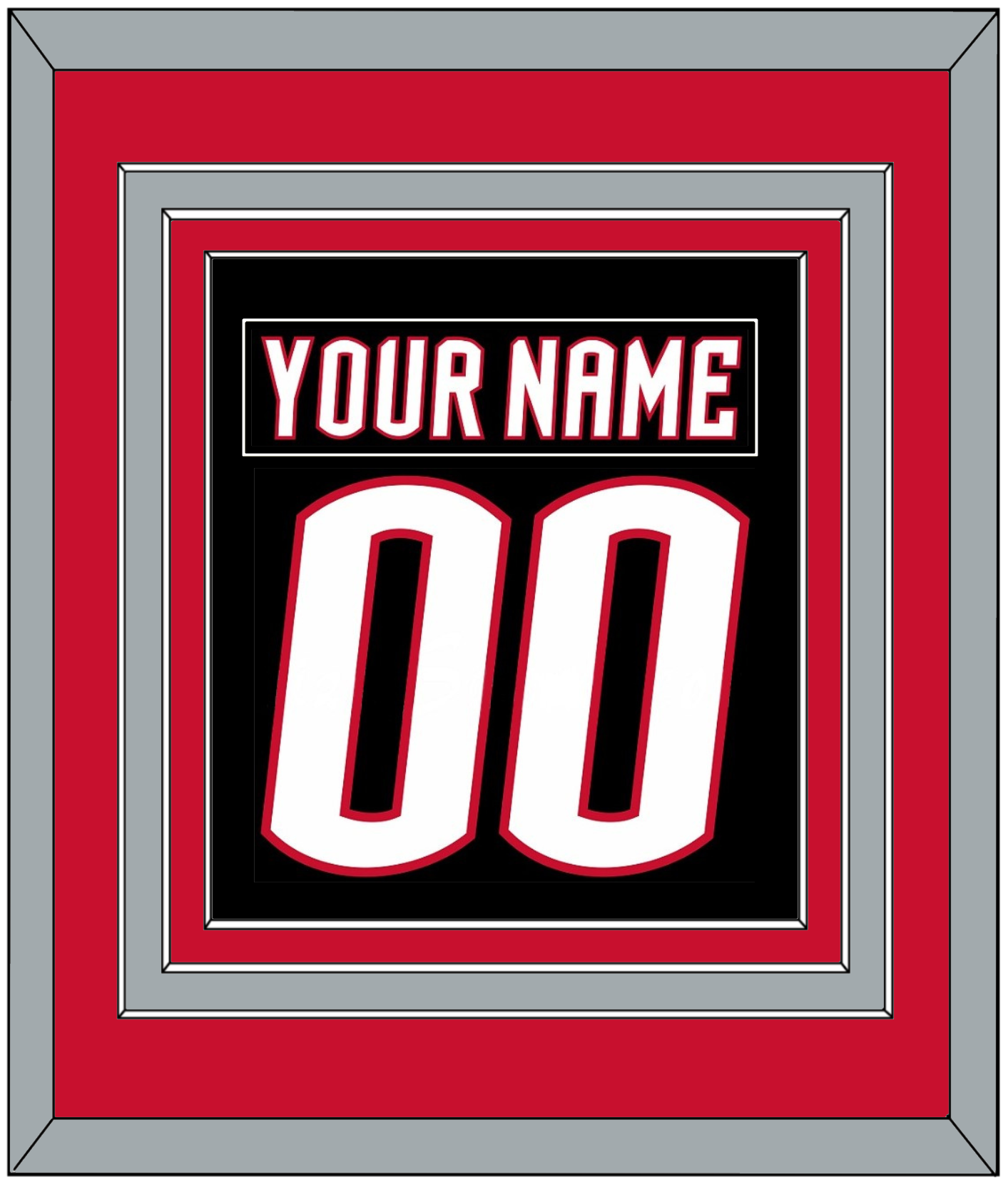 Buffalo Nameplate & Number (Back) Combined - Alternate Black - Premier Tier 3