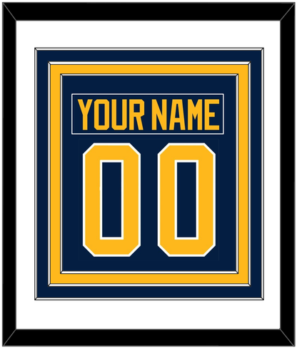 Buffalo Nameplate & Number (Back) Combined - Home Blue (2010-2020) - Premier Tier 1