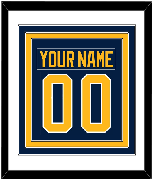 Buffalo Nameplate & Number (Back) Combined - Home Blue (2010-2020) - Premier Tier 1