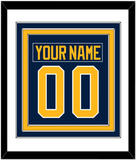 Buffalo Nameplate & Number (Back) Combined - Home Blue (2010-2020) - Triple Mat 1