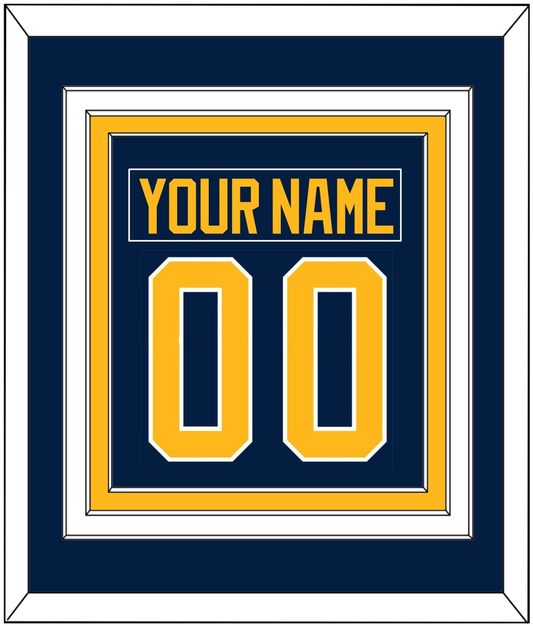 Buffalo Nameplate & Number (Back) Combined - Home Blue (2010-2020) - Premier Tier 2