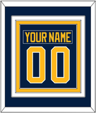 Buffalo Nameplate & Number (Back) Combined - Home Blue (2010-2020) - Triple Mat 2
