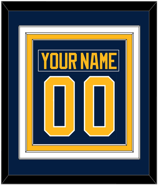 Buffalo Nameplate & Number (Back) Combined - Home Blue (2010-2020) - Premier Tier 2
