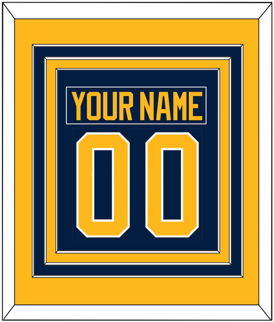 Buffalo Nameplate & Number (Back) Combined - Home Blue (2010-2020) - Premier Tier 3