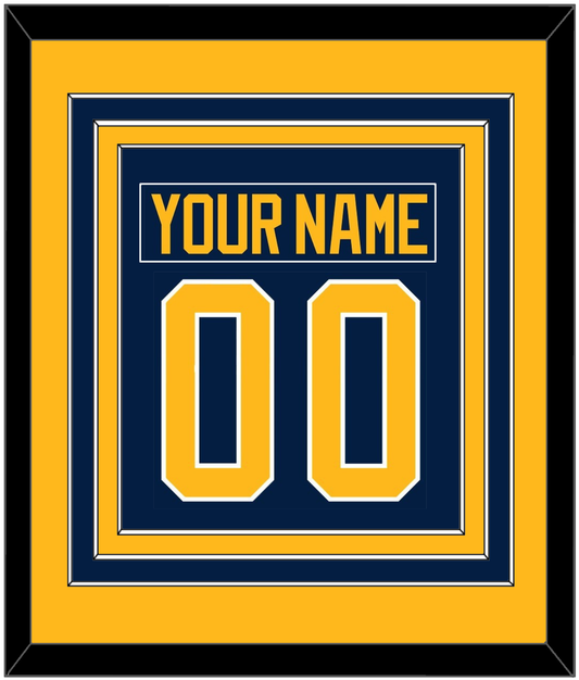 Buffalo Nameplate & Number (Back) Combined - Home Blue (2010-2020) - Premier Tier 3