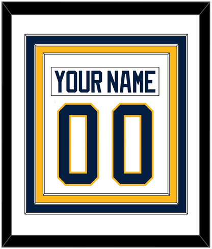 Buffalo Nameplate & Number (Back) Combined - Road White (2010-2020) - Premier Tier 1