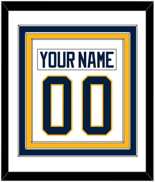 Buffalo Nameplate & Number (Back) Combined - Road White (2010-2020) - Premier Tier 1
