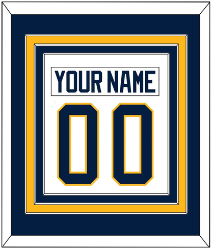 Buffalo Nameplate & Number (Back) Combined - Road White (2010-2020) - Premier Tier 2