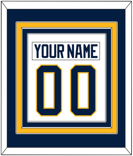 Buffalo Nameplate & Number (Back) Combined - Road White (2010-2020) - Premier Tier 2