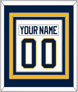 Buffalo Nameplate & Number (Back) Combined - Road White (2010-2020) - Triple Mat 2