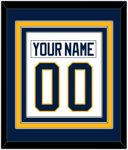 Buffalo Nameplate & Number (Back) Combined - Road White (2010-2020) - Premier Tier 2