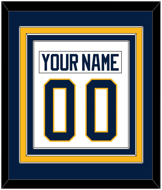 Buffalo Nameplate & Number (Back) Combined - Road White (2010-2020) - Premier Tier 2