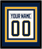 Buffalo Nameplate & Number (Back) Combined - Road White (2010-2020) - Triple Mat 2