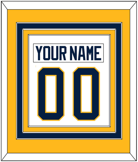 Buffalo Nameplate & Number (Back) Combined - Road White (2010-2020) - Premier Tier 3